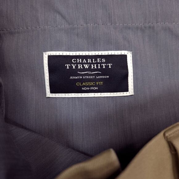 Charles Tyrwhitt Pants Mens 32x29 Brown Classic Fit Non Iron Chino Dress Stretch - Picture 3 of 9